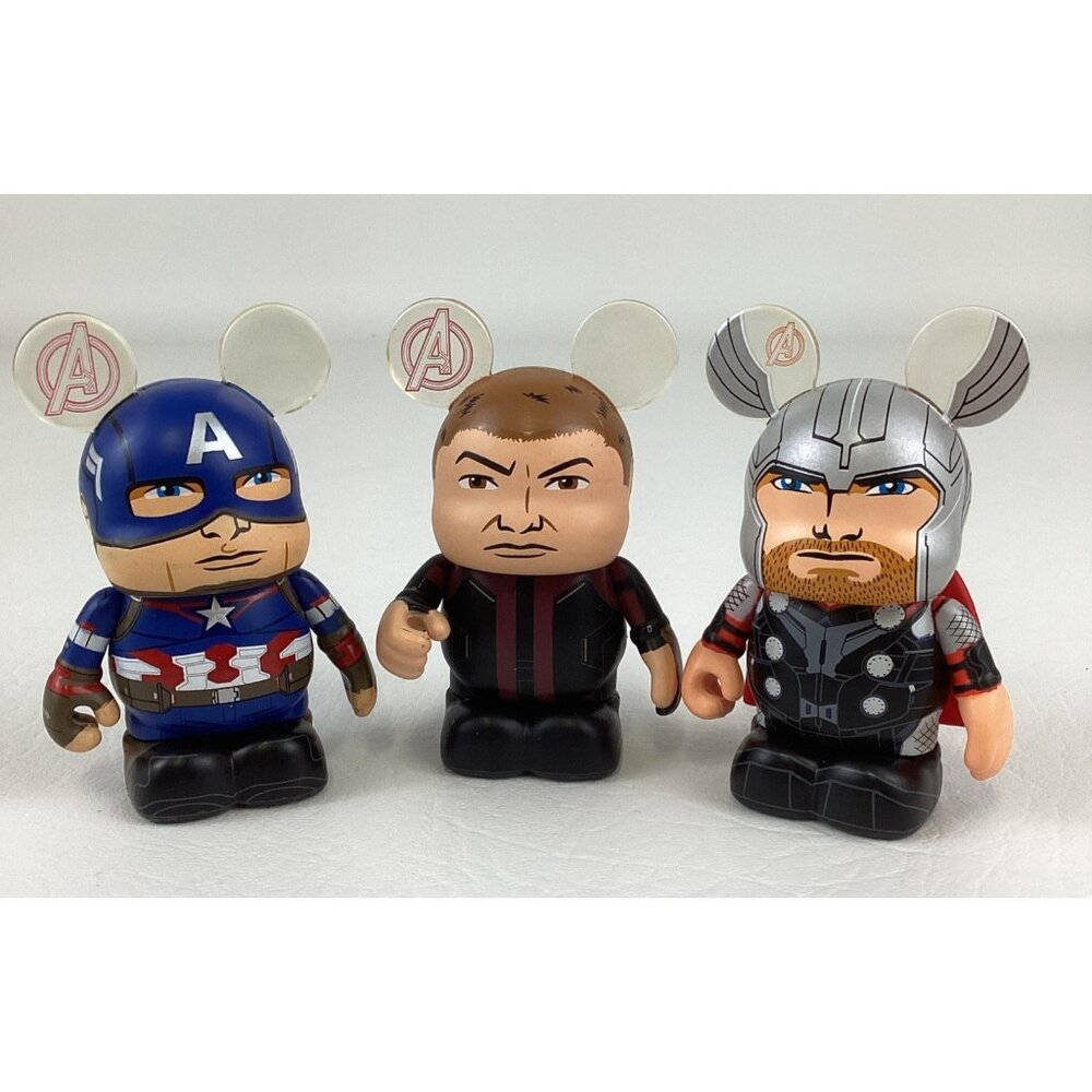Disney Park Vinylmation Marvel Avengers Thor Hawkeye Captain America 3" Figure